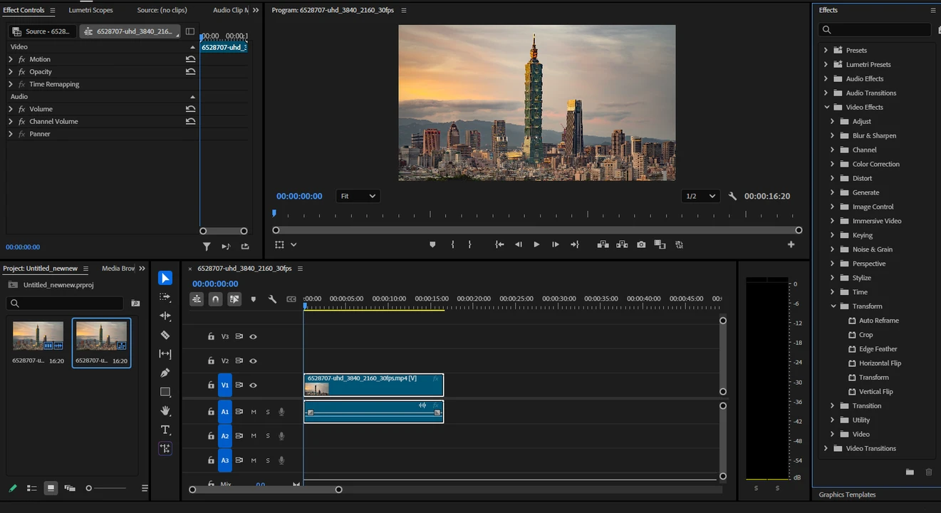 how to crop a video in premiere