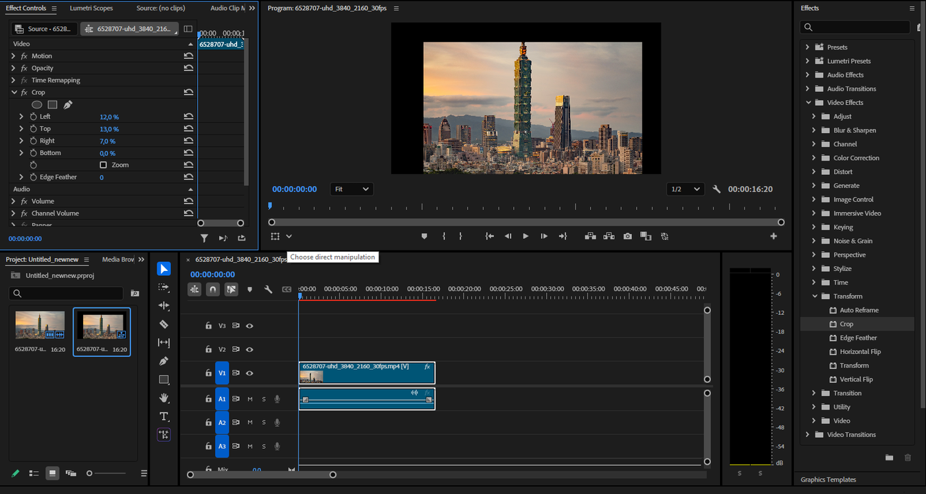 How to crop a video