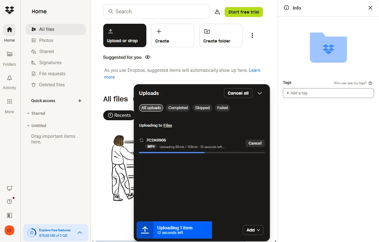 how to send a large video through email