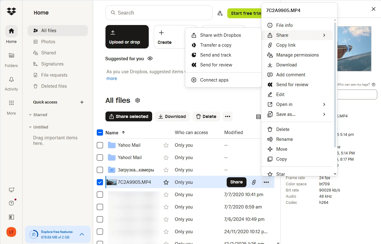 how to send a large video through email