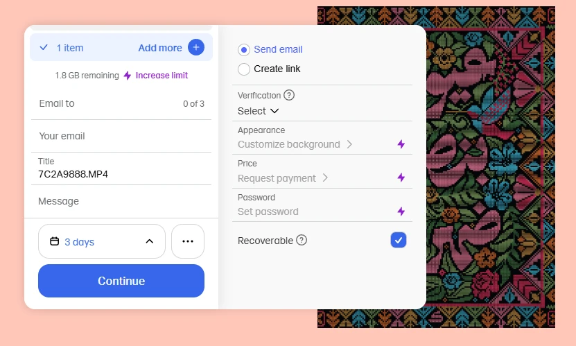 how to send a video through email