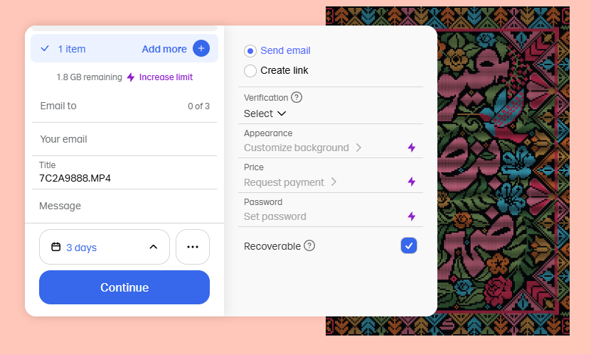 how to send a video through email