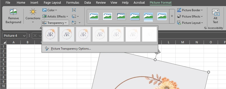 How to Rotate a Watermark in Excel