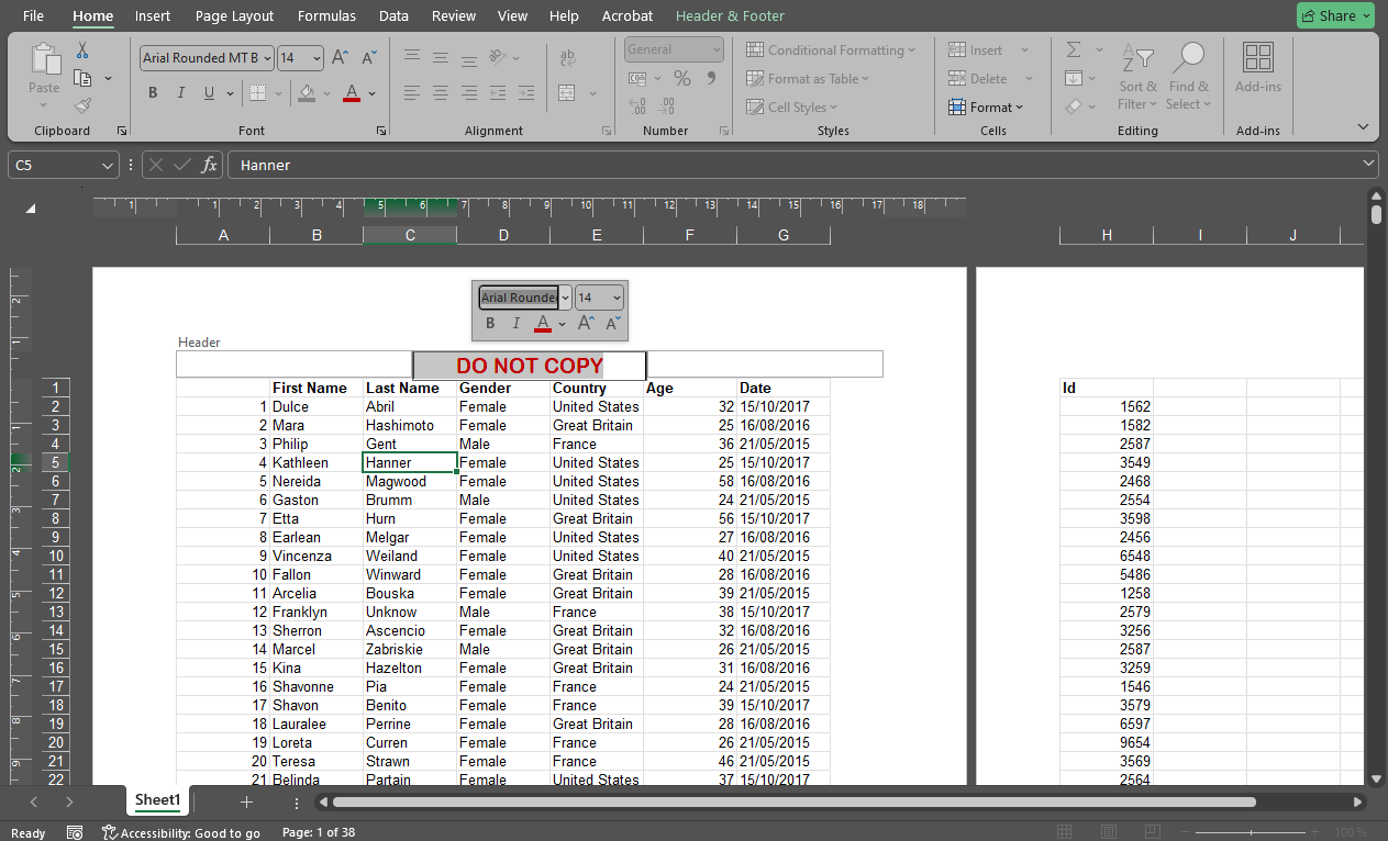 How to Insert a Watermark in Excel