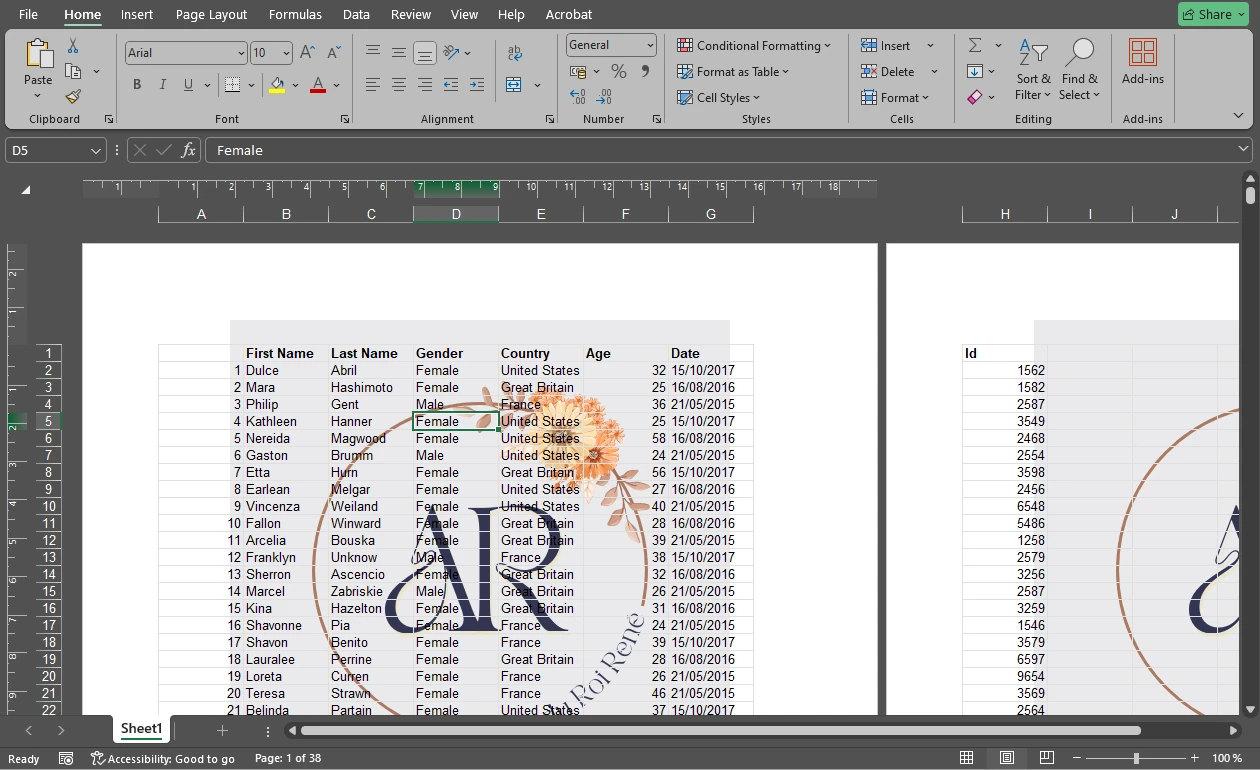 How to Insert a Watermark in Excel