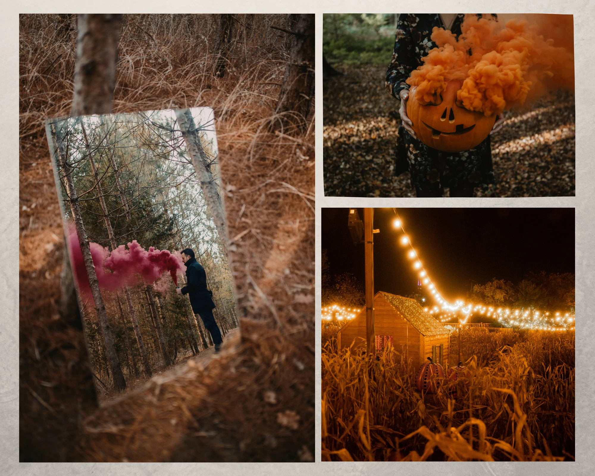 Fall Photoshoot Ideas - Colored smoke bomb