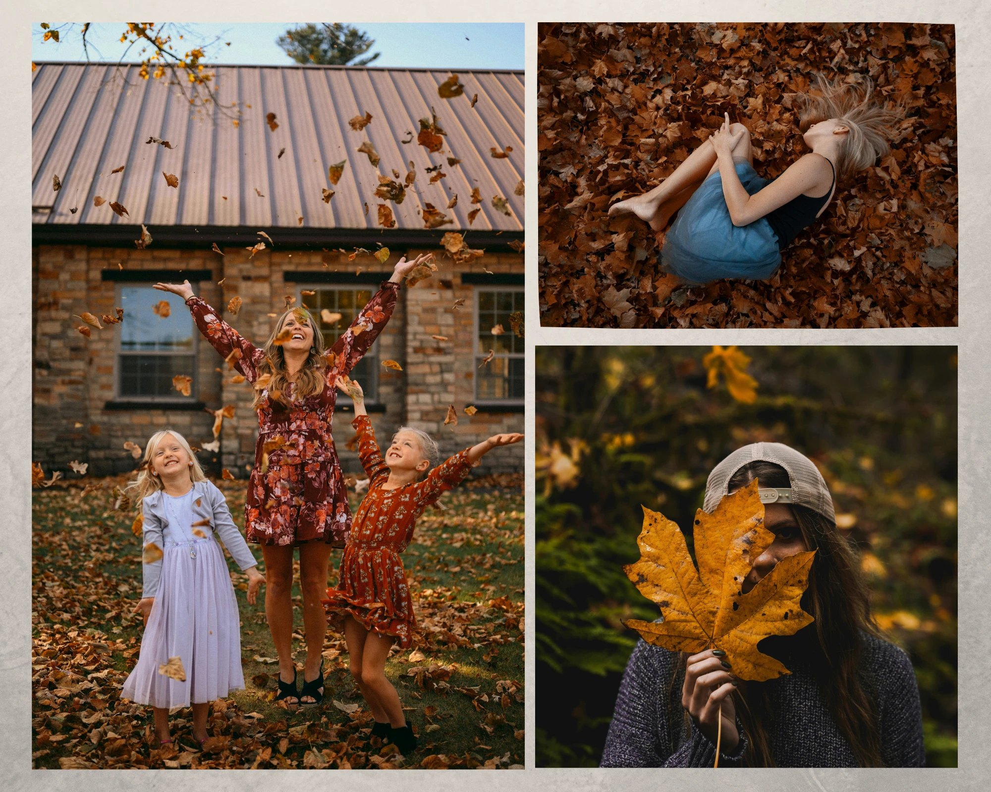 Fall Photoshoot Ideas - Play around with leaves