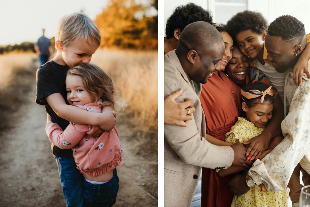 Family Photoshoot Ideas - Group Hug