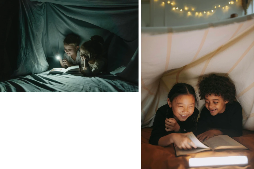 Family Photoshoot Ideas - Blanket Fort