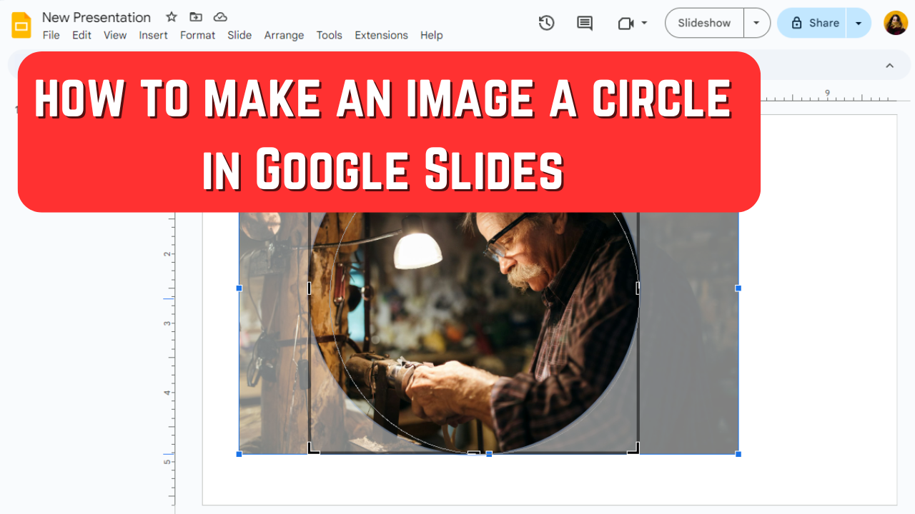 how to make an image a circle in google slides