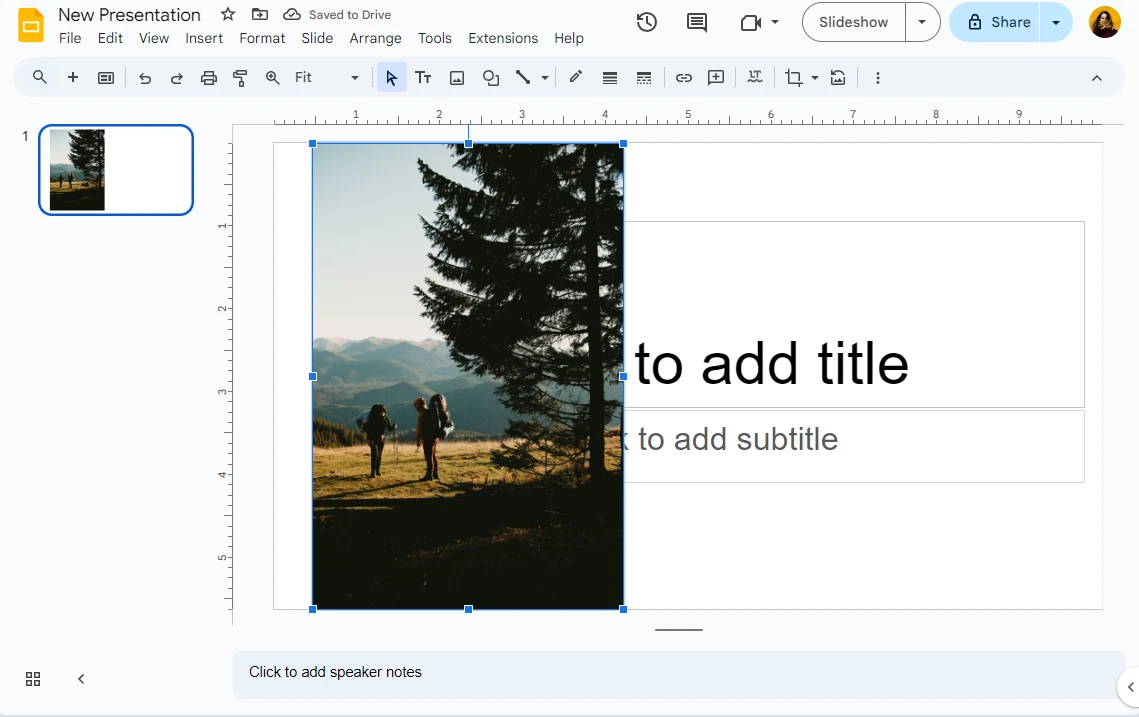 How to Crop an Image in Google Slides to Gradually Reveal It