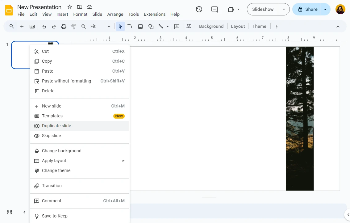 How to Crop an Image in Google Slides to Gradually Reveal It