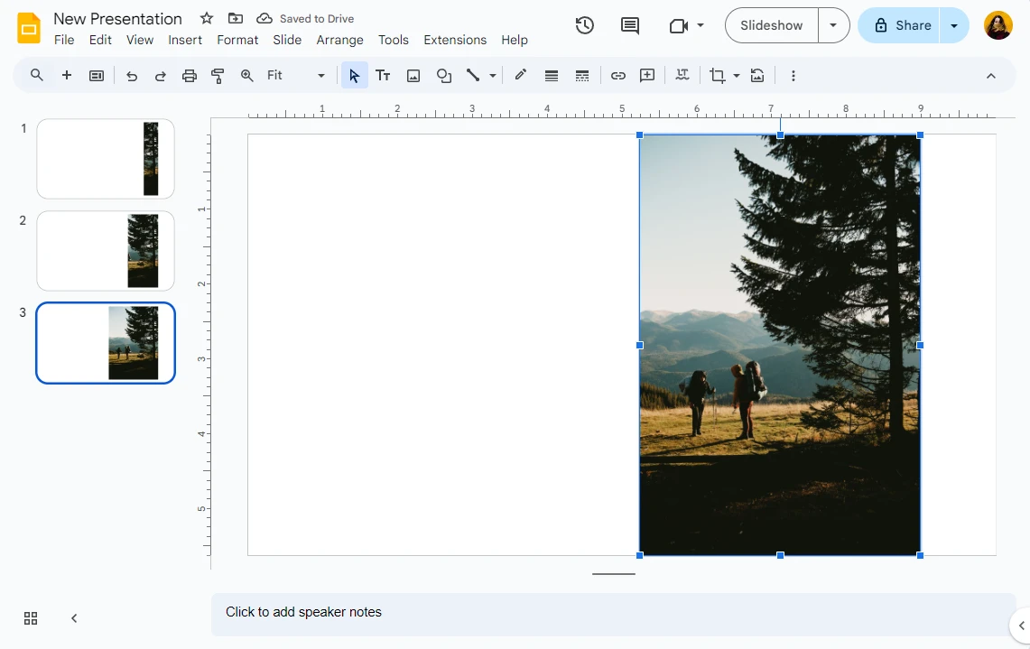 How to Crop an Image in Google Slides to Gradually Reveal It