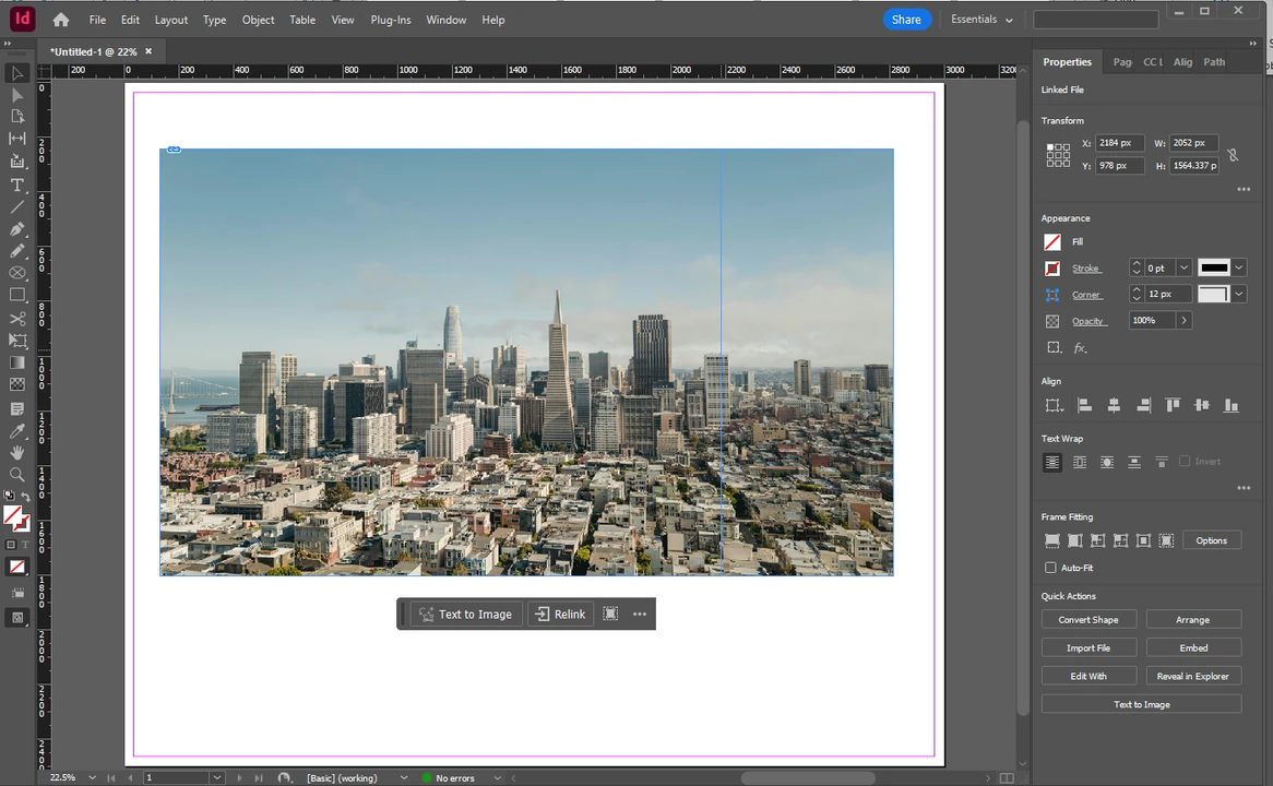 How to crop an image in InDesign and change the aspect ratio