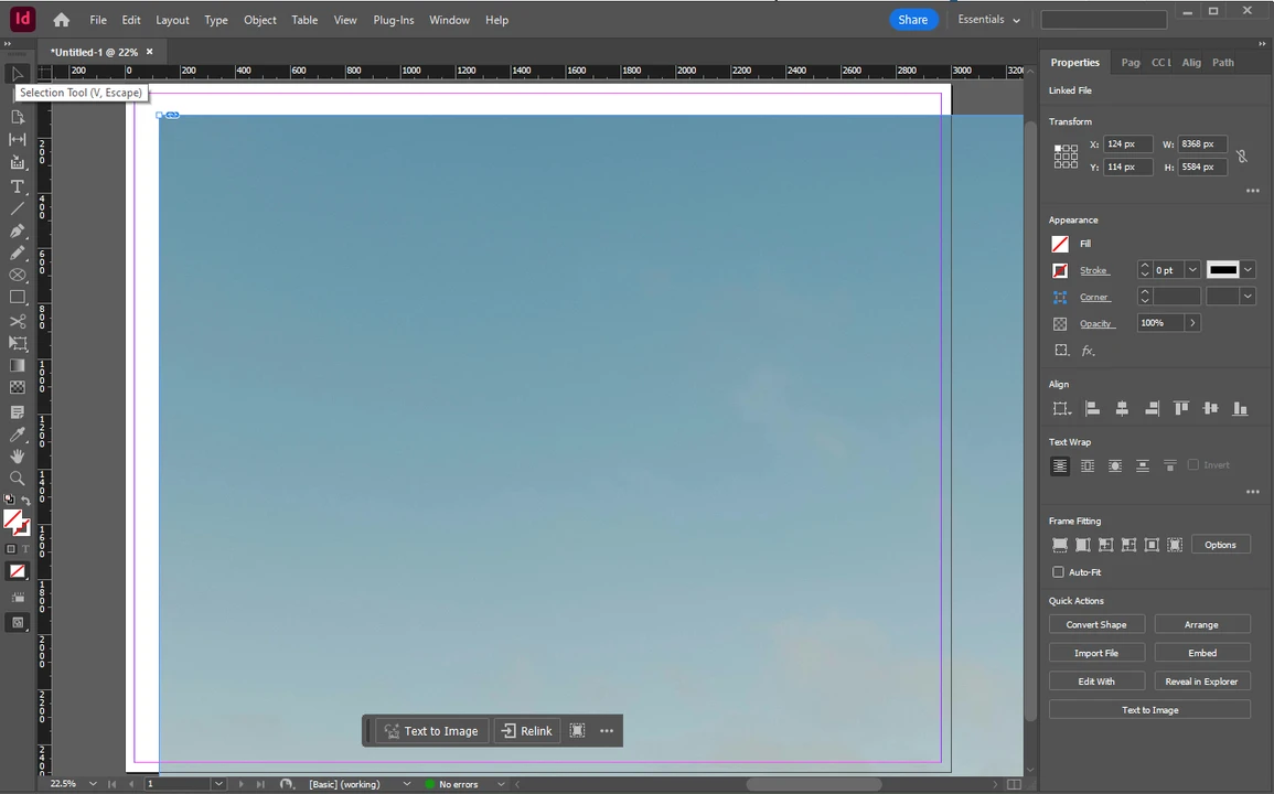 How to crop an image in InDesign without changing the aspect ratio