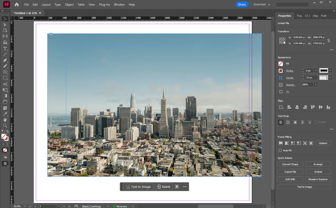 How to crop an image in InDesign without changing the aspect ratio