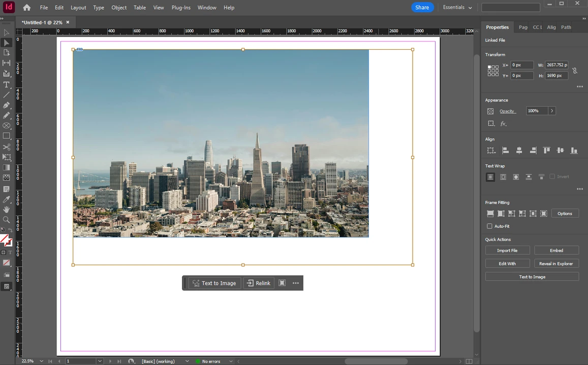 How to crop an image in InDesign without changing the aspect ratio