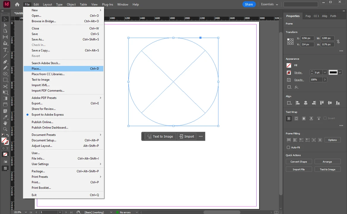 How to crop an image into a circle in InDesign