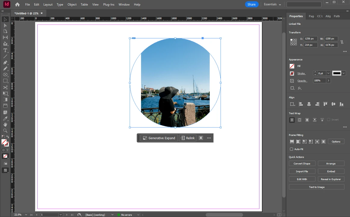 How to crop an image into a circle in InDesign