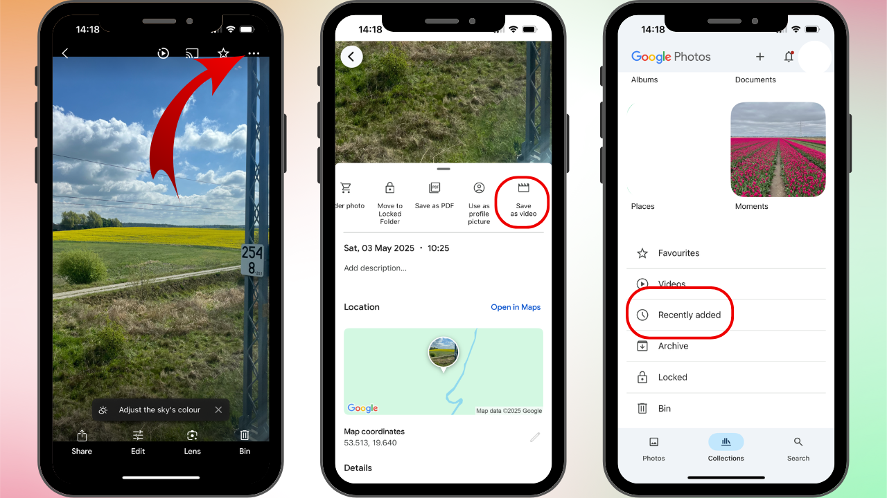 how to make a video a live photo