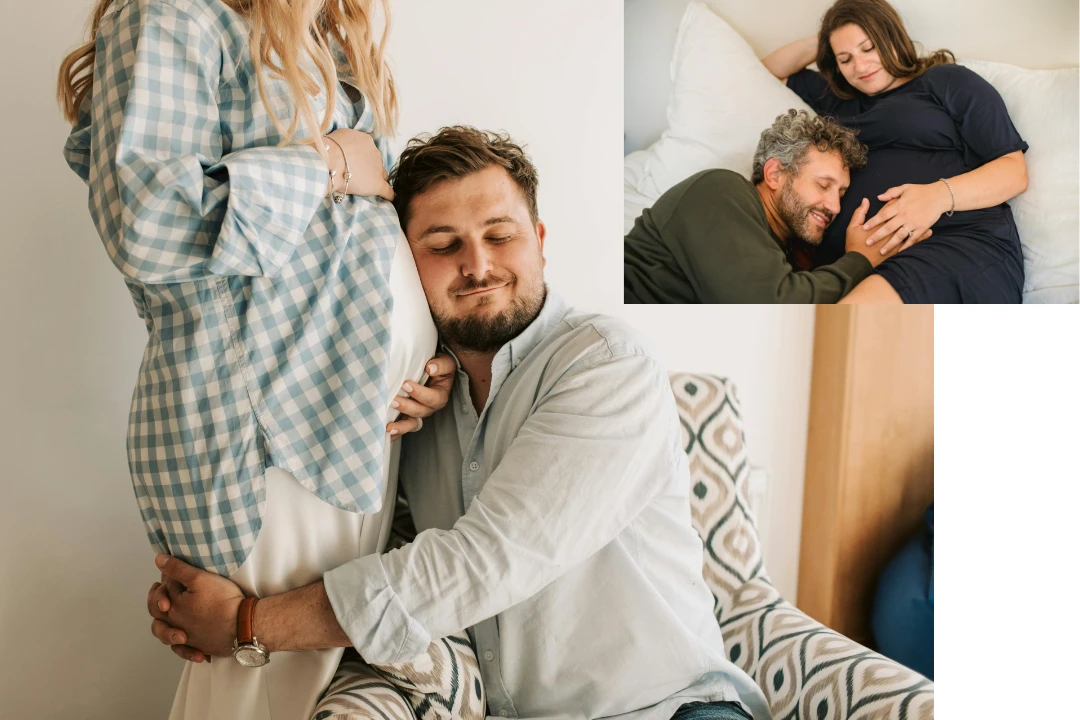 Maternity Photoshoot Ideas - Cheek to Belly
