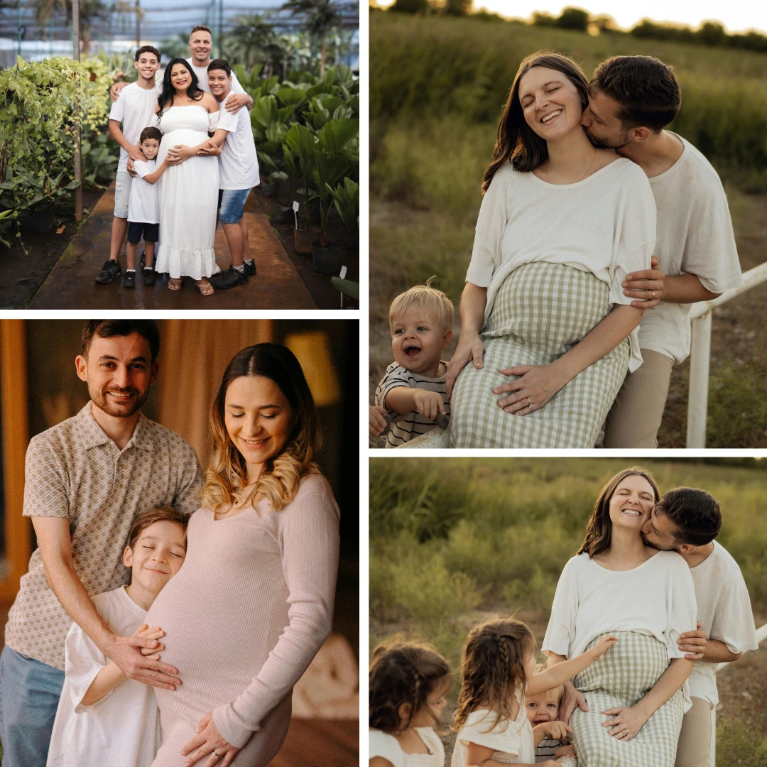 Maternity Photoshoot Ideas - Family Group Hug