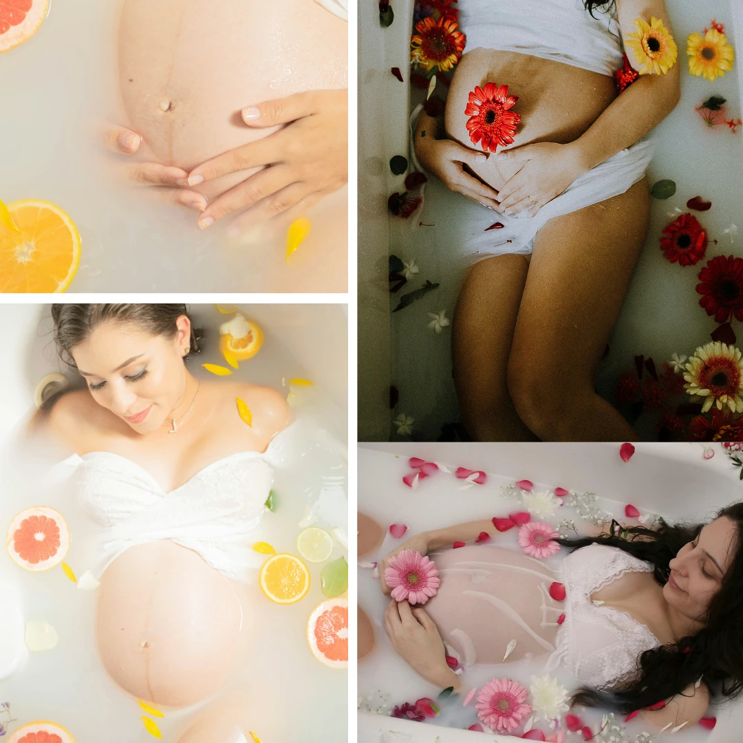 Maternity Photoshoot Ideas - Milk Bath