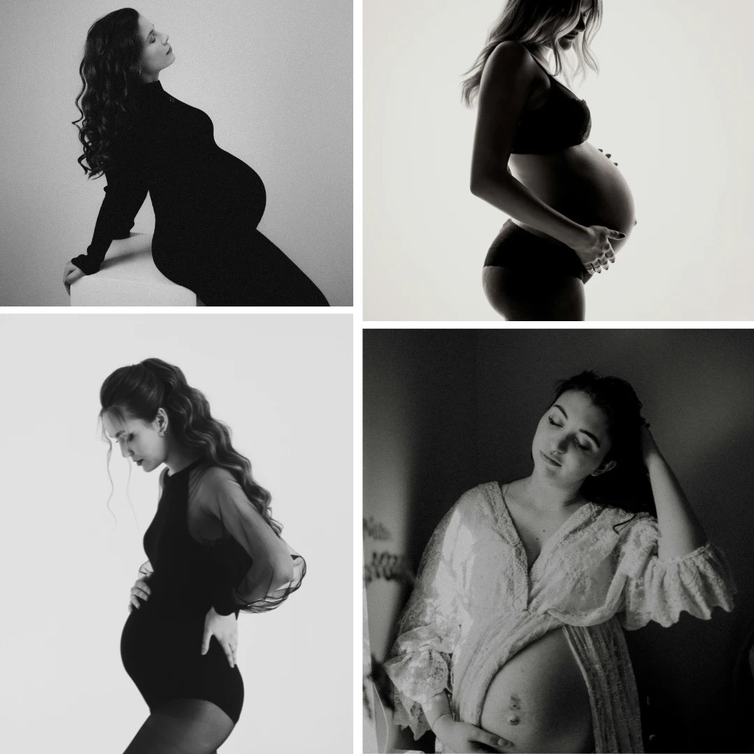 Maternity Photoshoot Ideas - Black and White