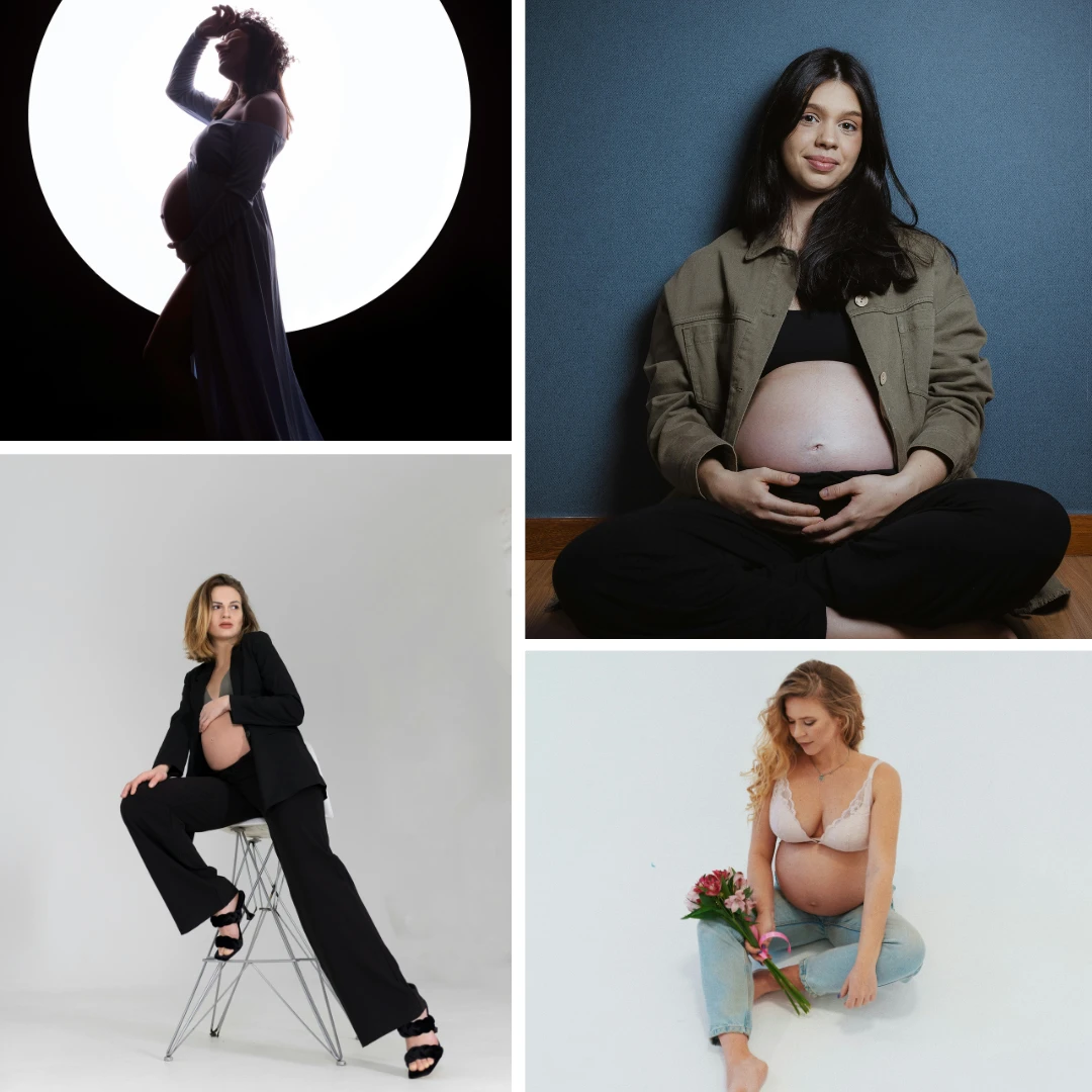 Maternity Photoshoot Ideas - Studio