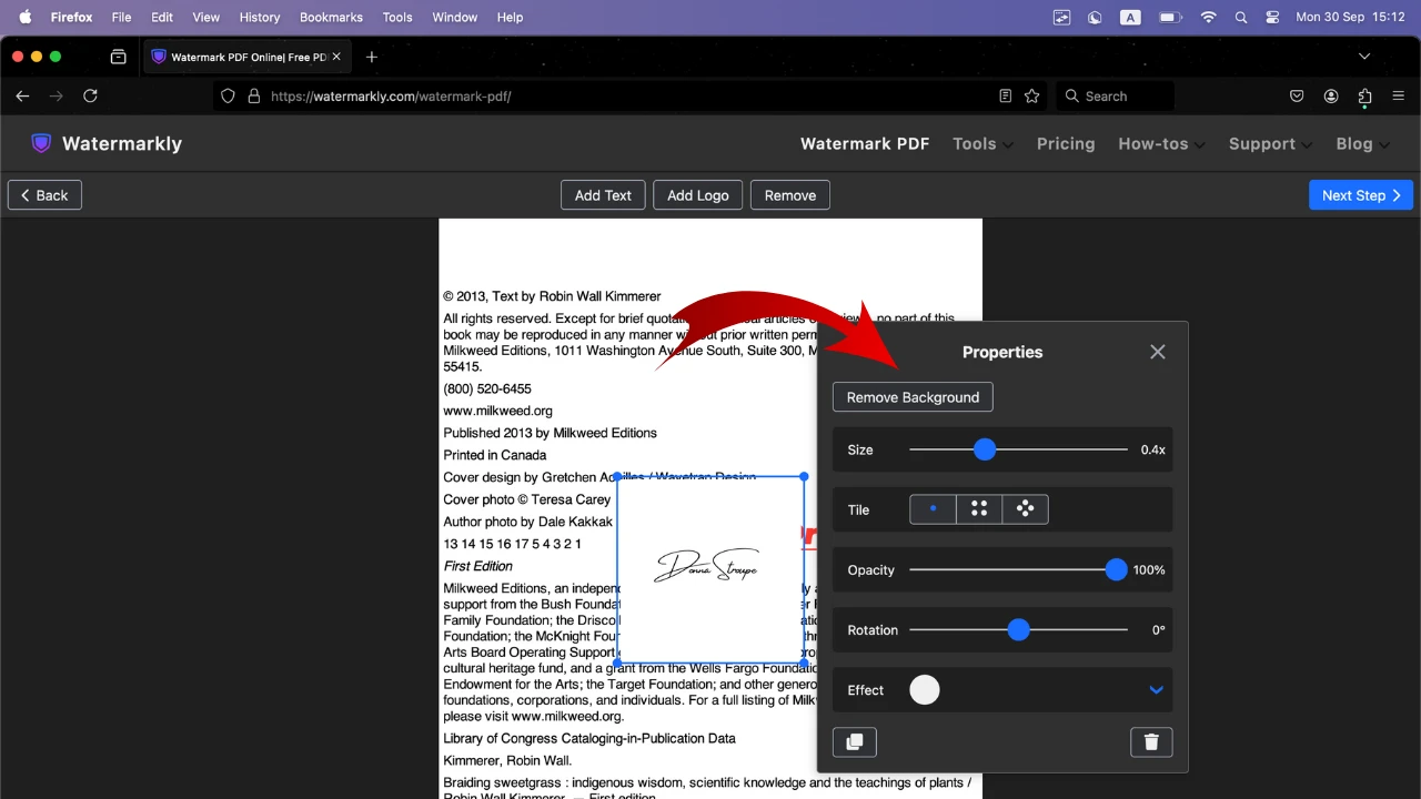 add a signature to pdf