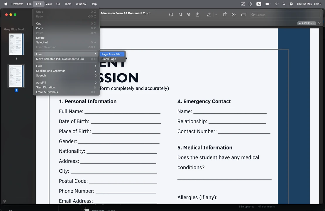 how to combine pdf on mac