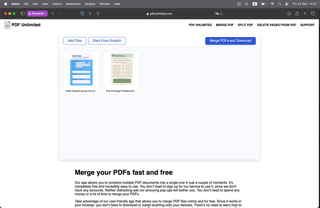 how to combine pdf files on mac