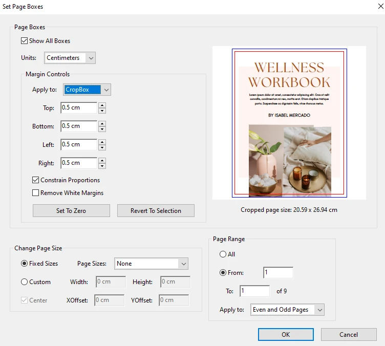 how to crop a pdf in adobe