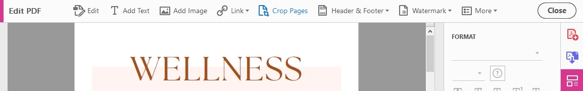 how to crop a pdf in adobe