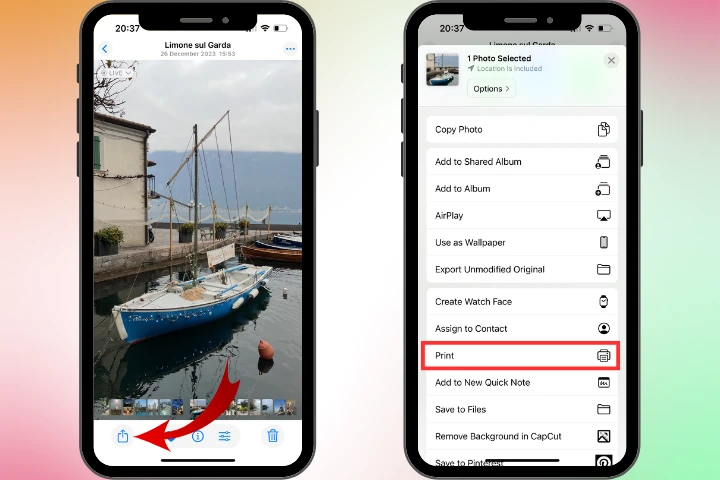 how to convert picture to pdf on iphone