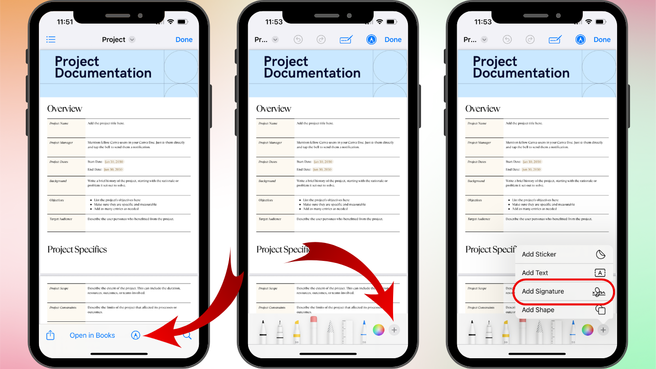how to sign a pdf on iphone