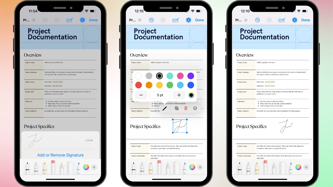 Sign a PDF on iPhone