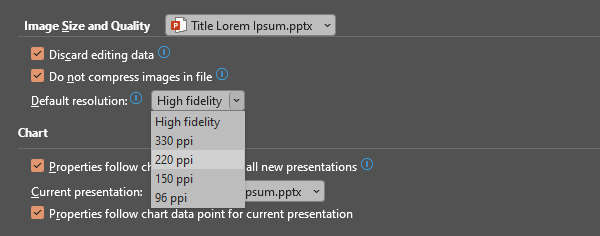 Alternative Way to Reduce the Size of Your Presentation