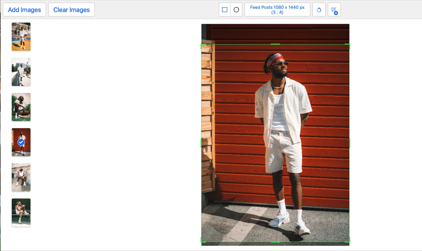 как изменить размер фотографий для Instagram с помощью инструмента кадрирования