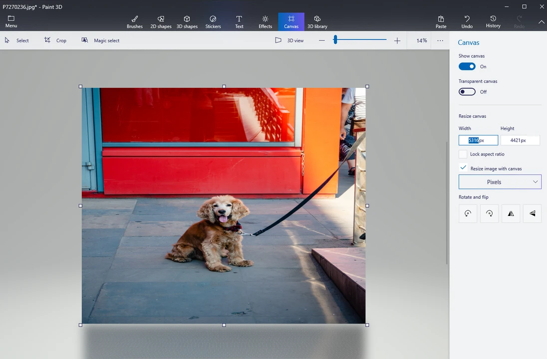 How to Resize an Image in Paint 3D