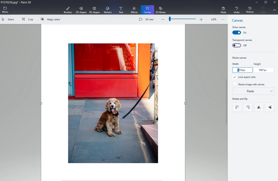 How to Resize an Image in Paint 3D