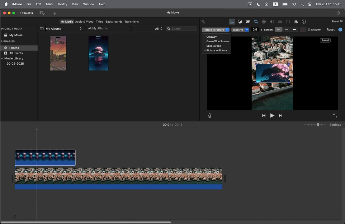 How To Add a Picture Into a Video As an Overlay Using iMovie