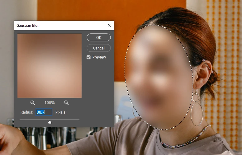 how to blur face in photoshop