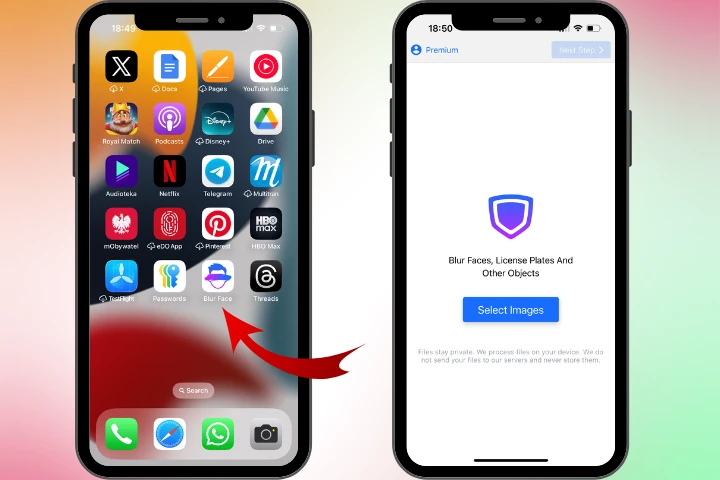 how to blur a face in a picture on iphone