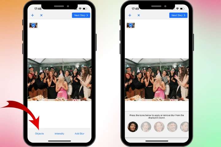 blur a face in a picture on iphone