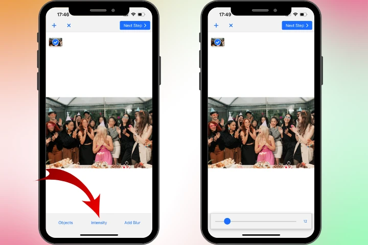 blur a face on iphone