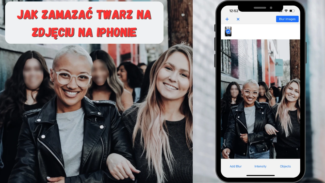 jak zamazać twarz na zdjęciu iphone