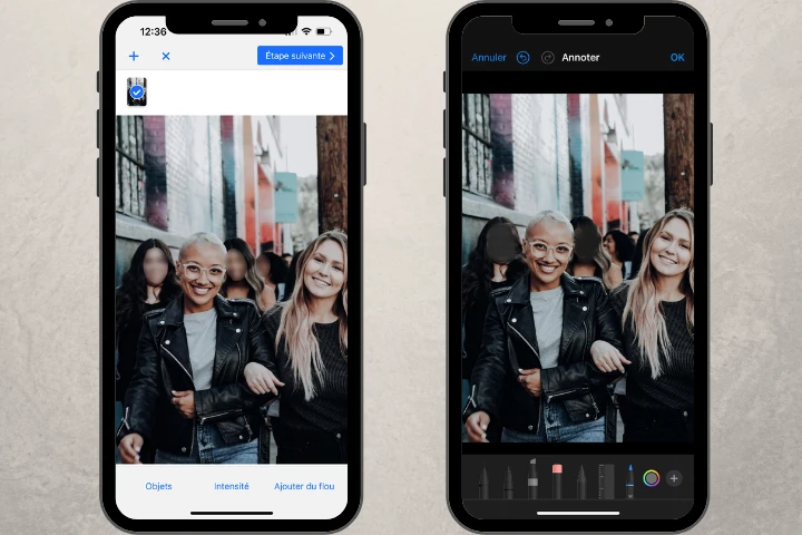 flouter visage photo iphone