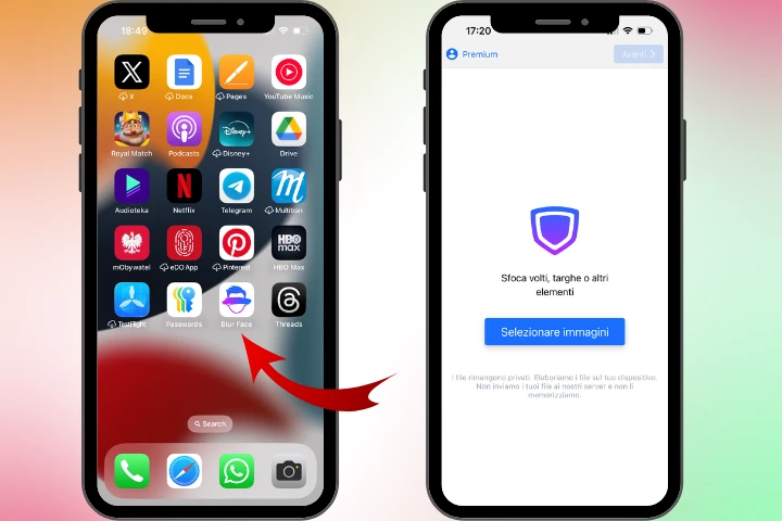 come sfocare un volto in una foto su iphone