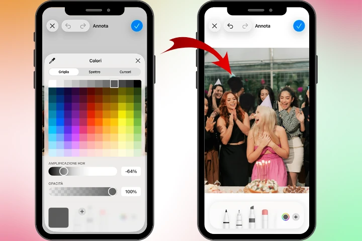 come sfocare volti su iphone